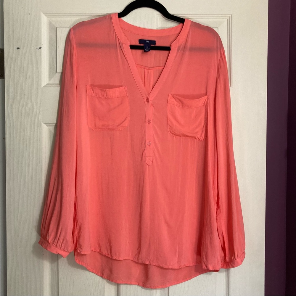 Gap Coral Pocket Shirt